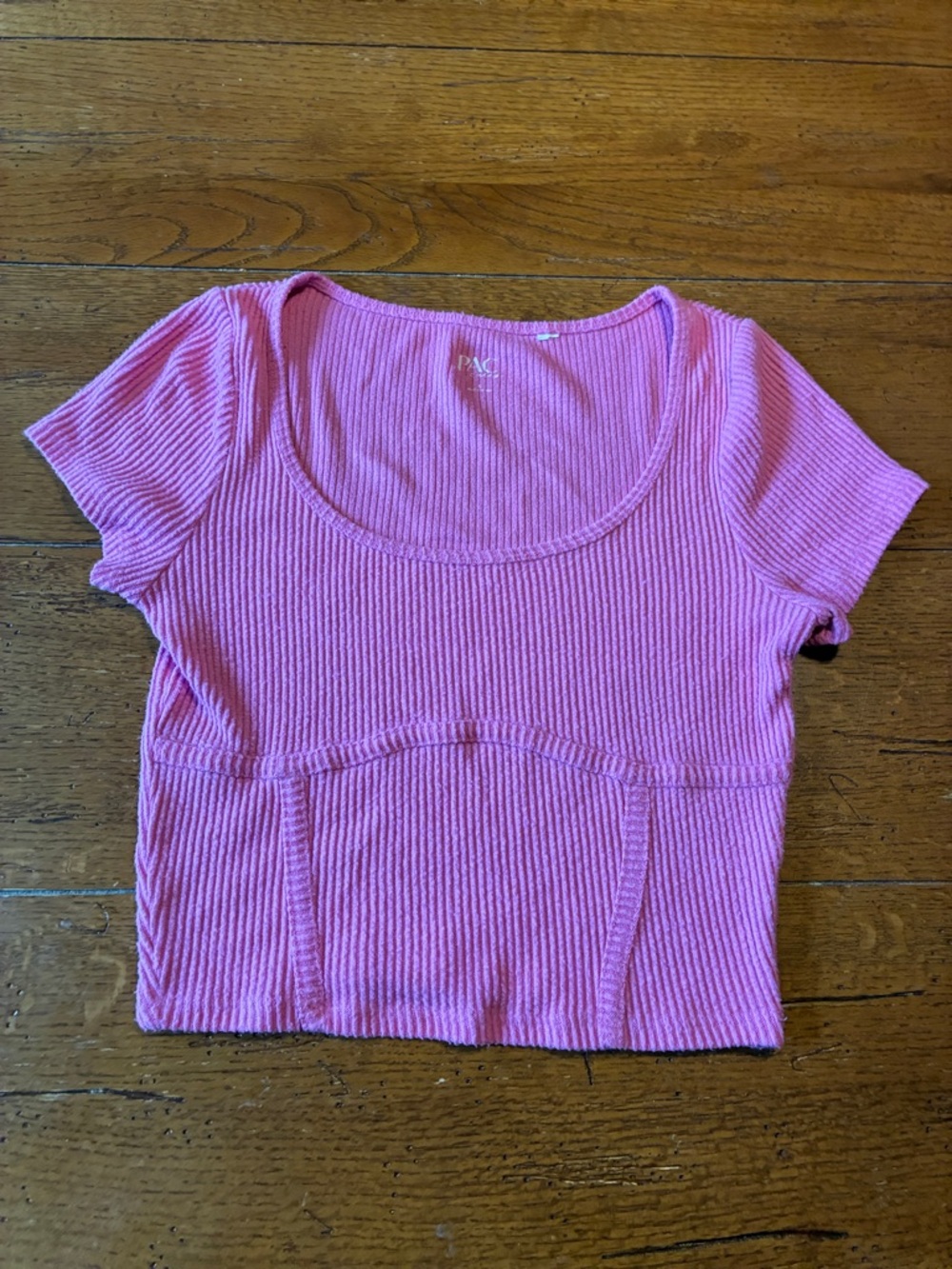 PacSun Pink Ribbed Scoop Crop Top